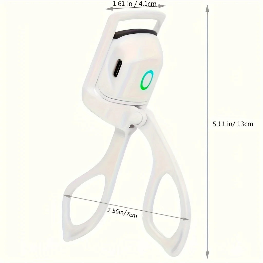 Electric Heated Eyelash Curler Eyelashes Curls Thermal Eyelash Curler Temperature Control Charging Mini Long Lasting Makeup Tool